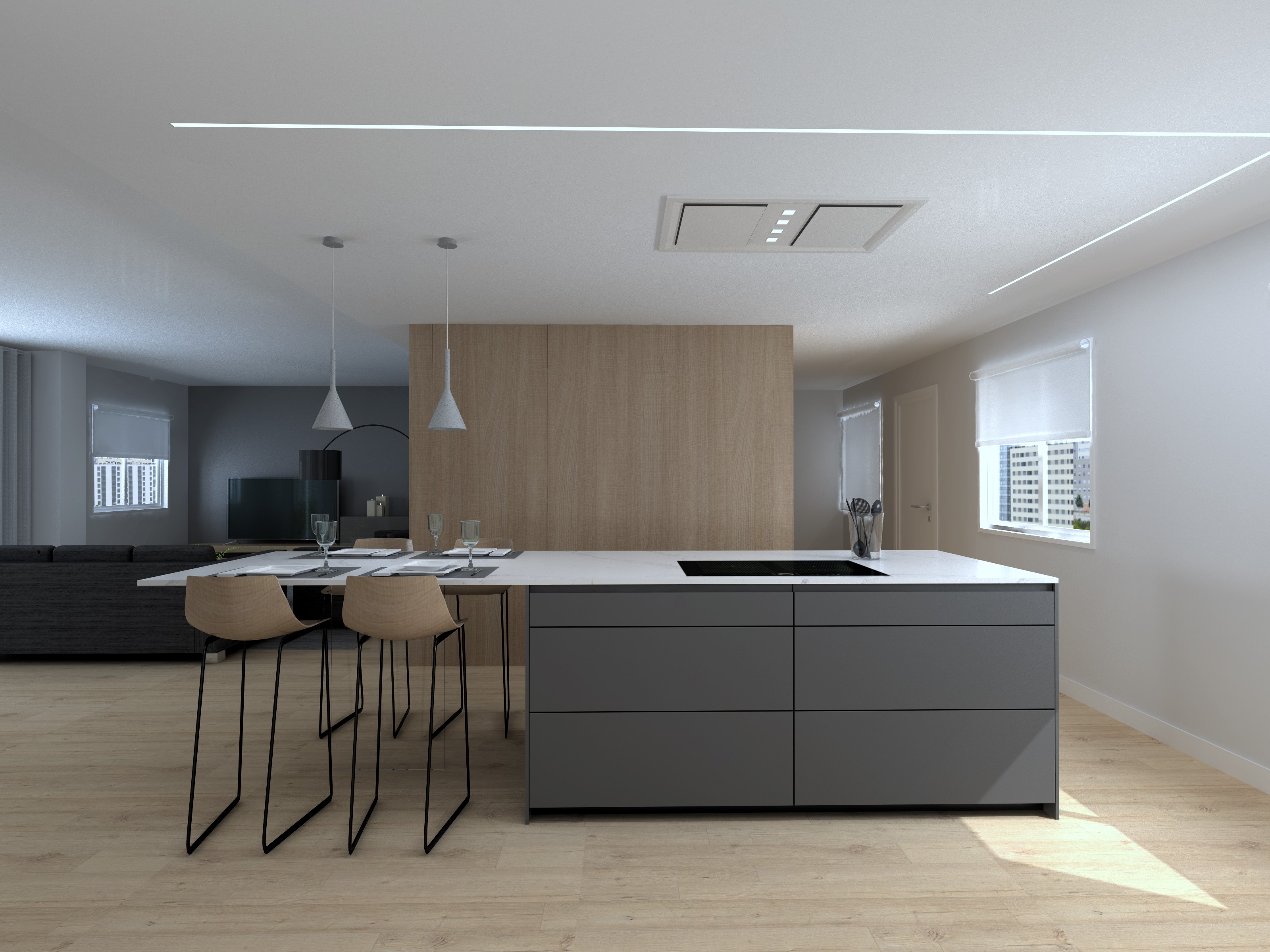 Cocina Santos Gris y Roble | Docrys & DC