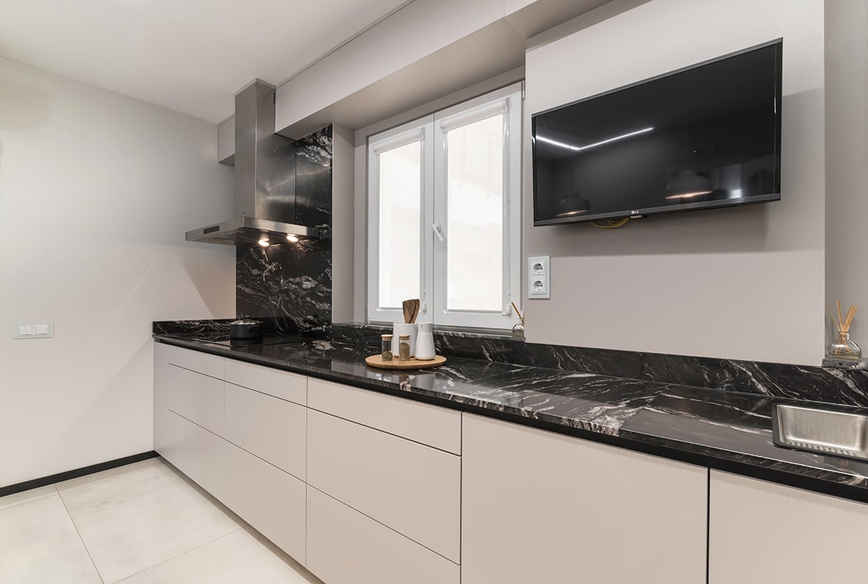 Cocina Santos en U con isla | Docrys & DC