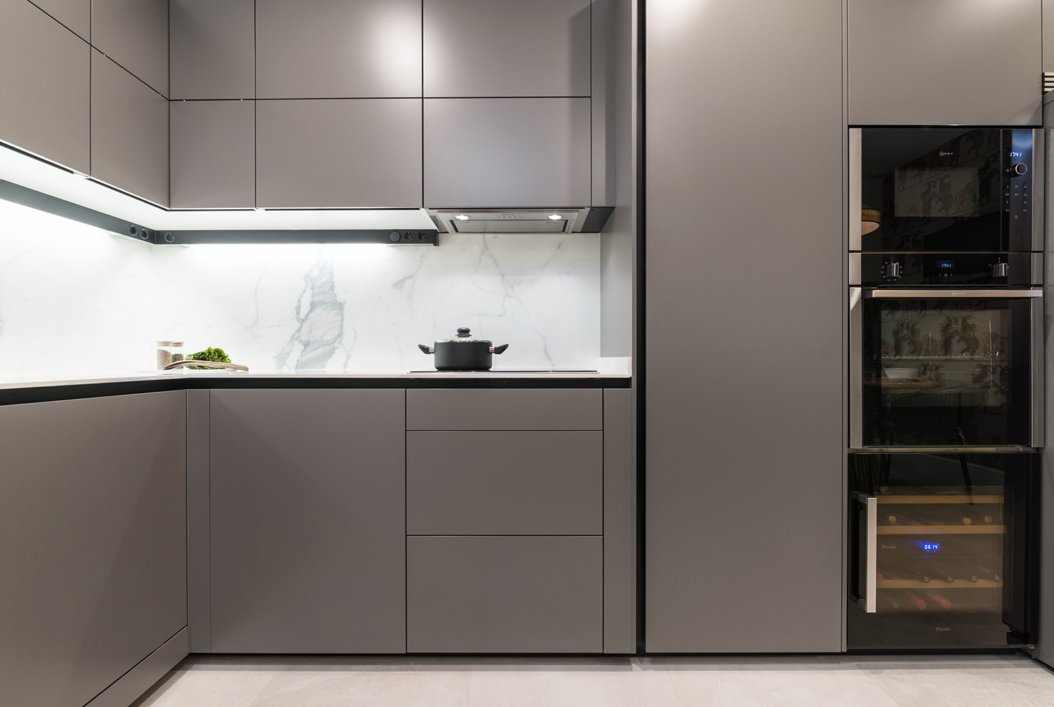 Cocina Moderna de Santos en color Gris Visón | Docrys & DC