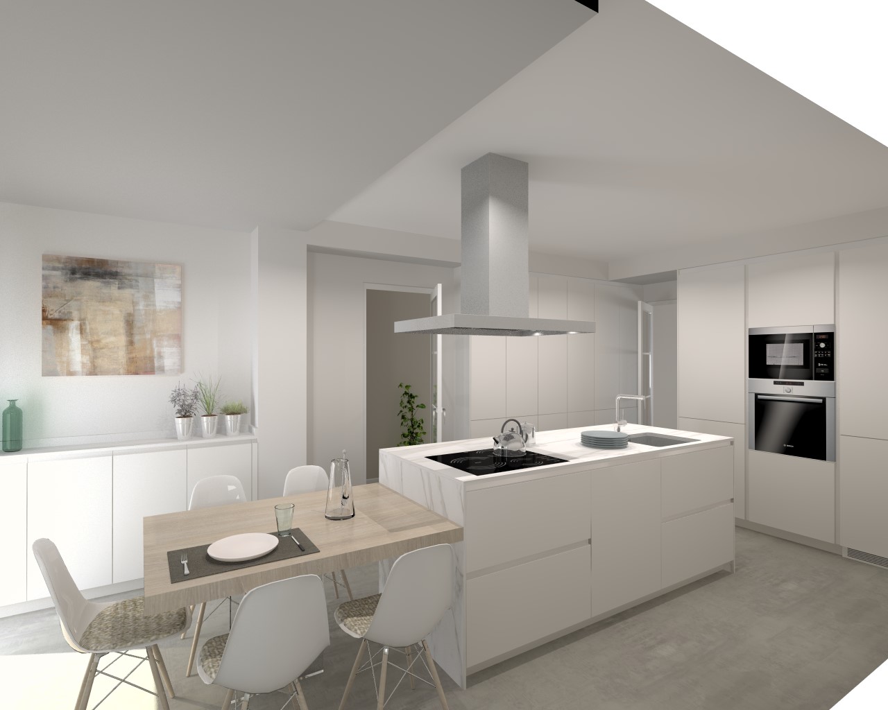 Proyecto de cocina Santos en tonos blancos | Docrys & DC