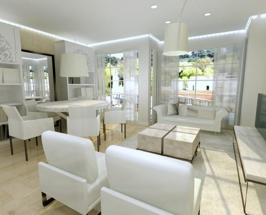 Estilo contemporáneo en un salón de tonos neutros | Docrys & DC