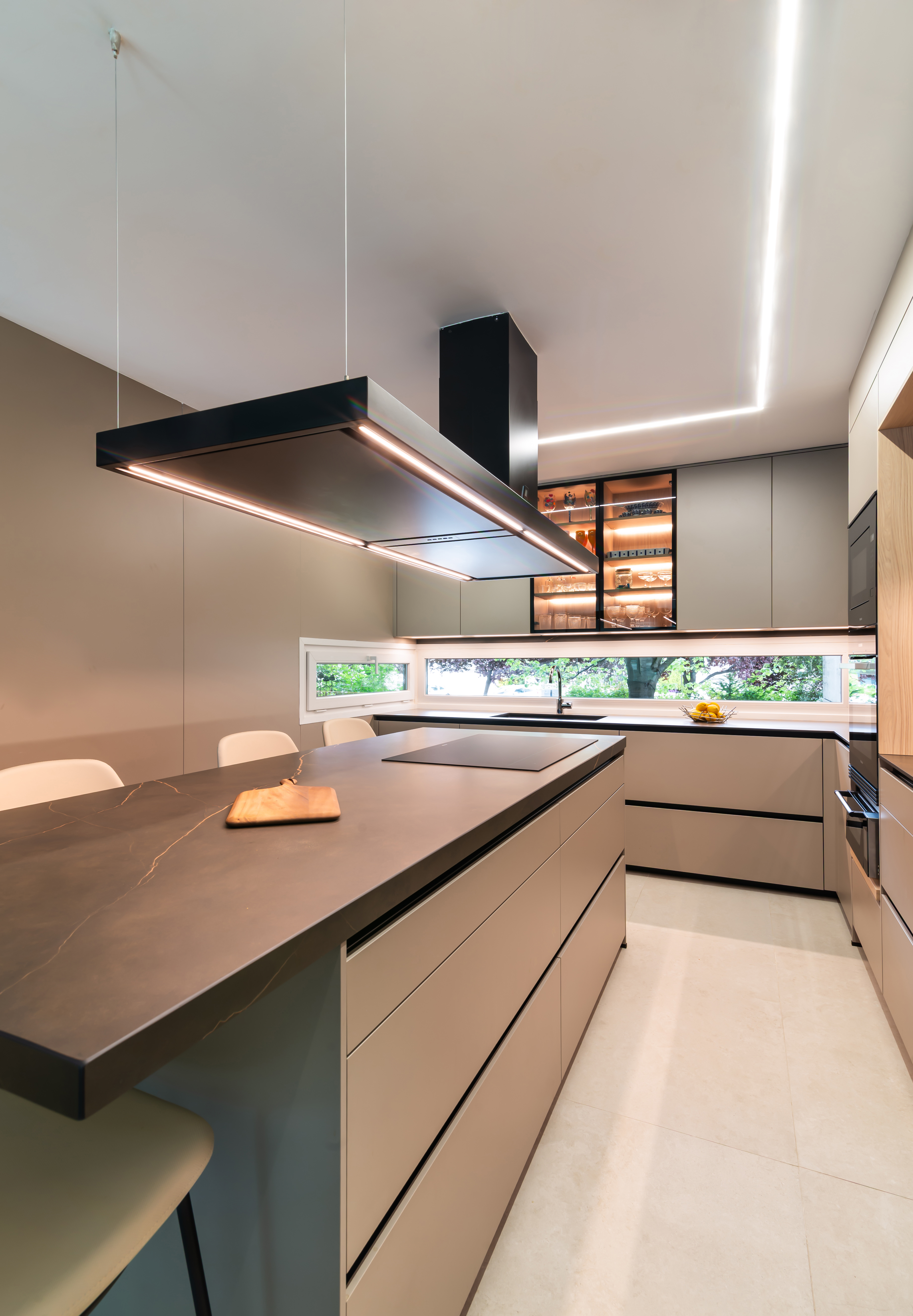 Iluminación en cocinas modernas en Madrid