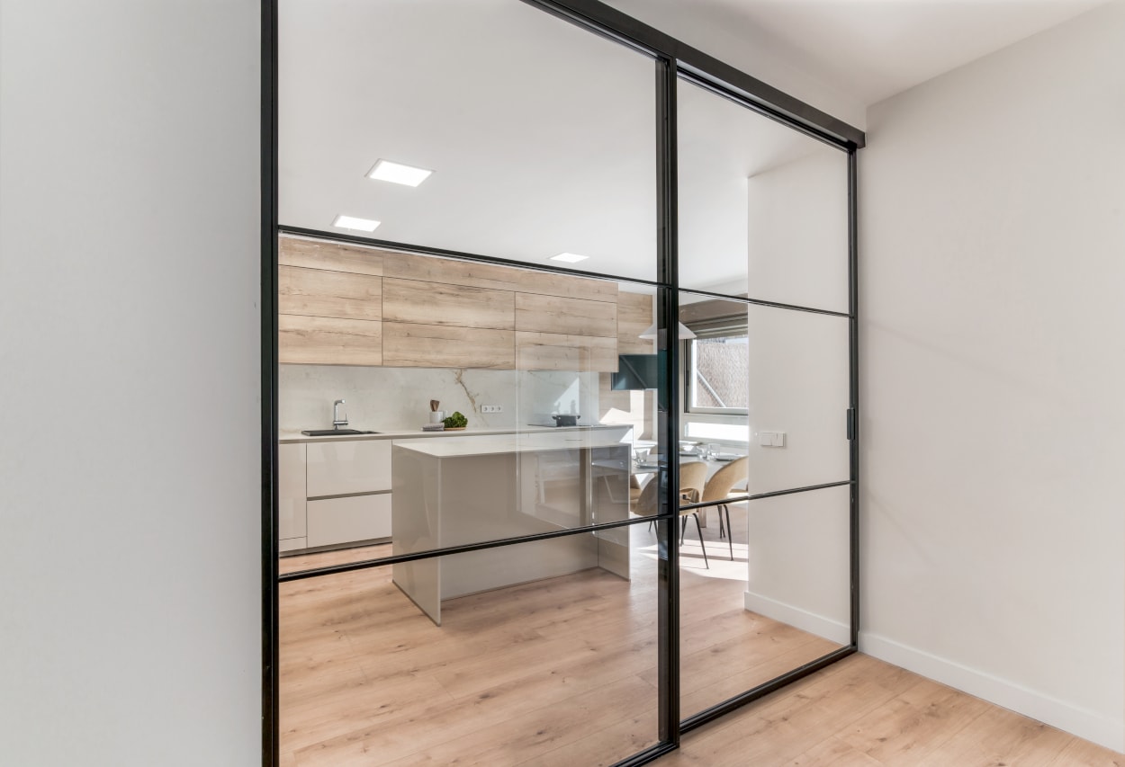 Cerramiento puertas correderas de cristal