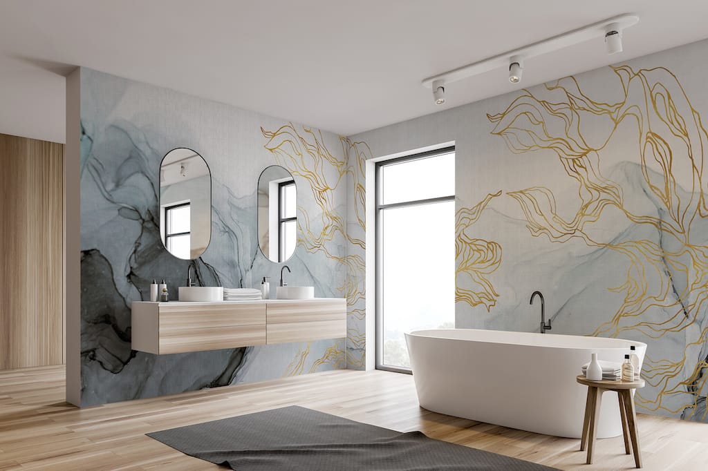 Papel pintado para baños