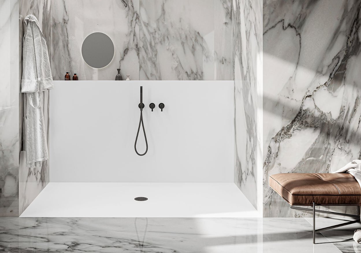 Duchas modernas amplias