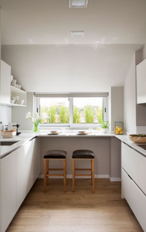 Cocinas en "U" bien aprovechadas