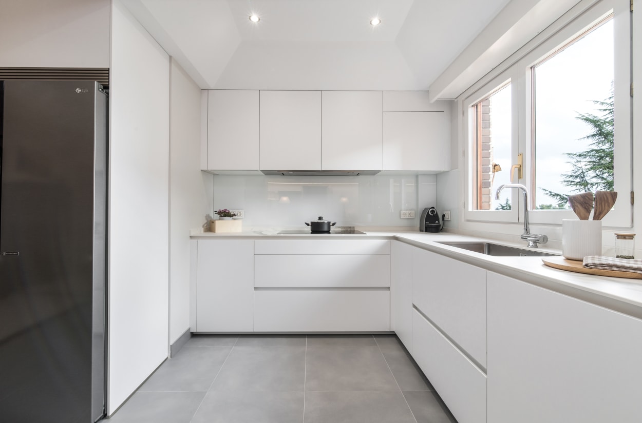 Trasera de cristal para cocinas