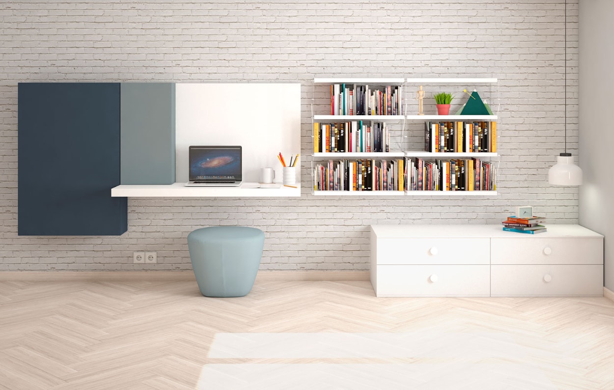 Decoración despacho muebles modulares