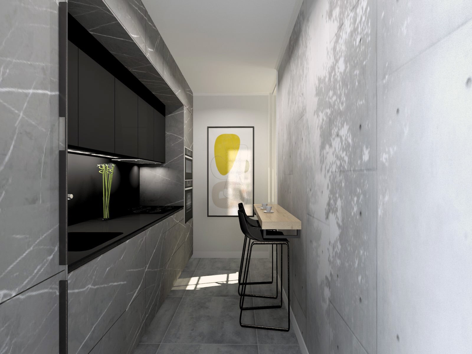 Cocina pequeña moderna