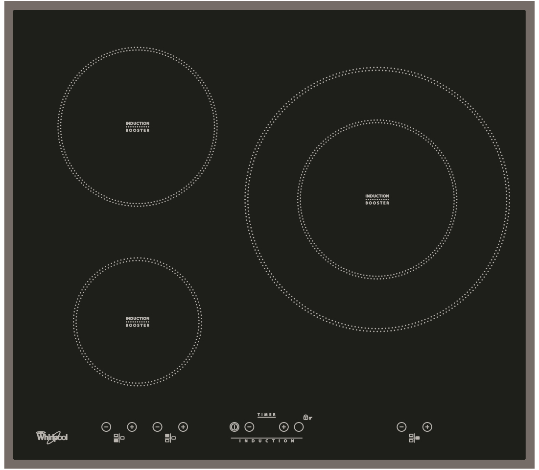 Placa de inducción ACM 332 BA, de Whirlpool