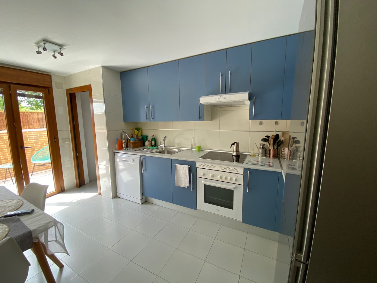 Antes proyecto cocina Santos con isla abierta al salón