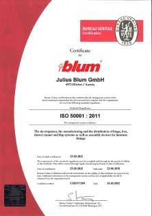   Blum consigue el ISO 50001