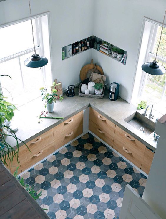 el cemento como elemento de decoración