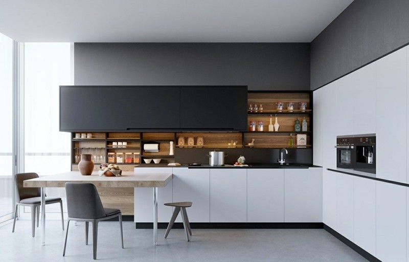 decorar cocina con estantes abiertos