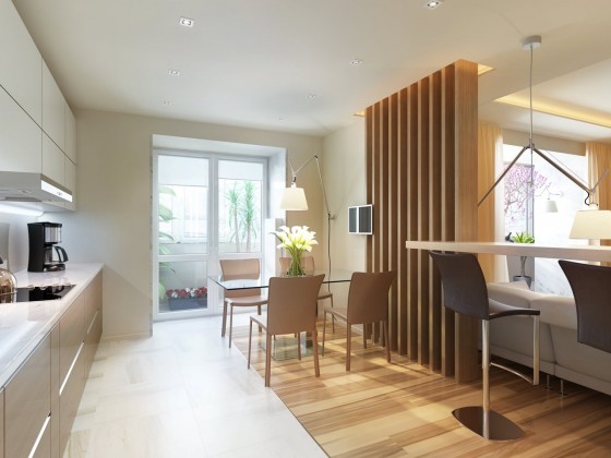 Una manera de separar tu cocina del resto de estancias