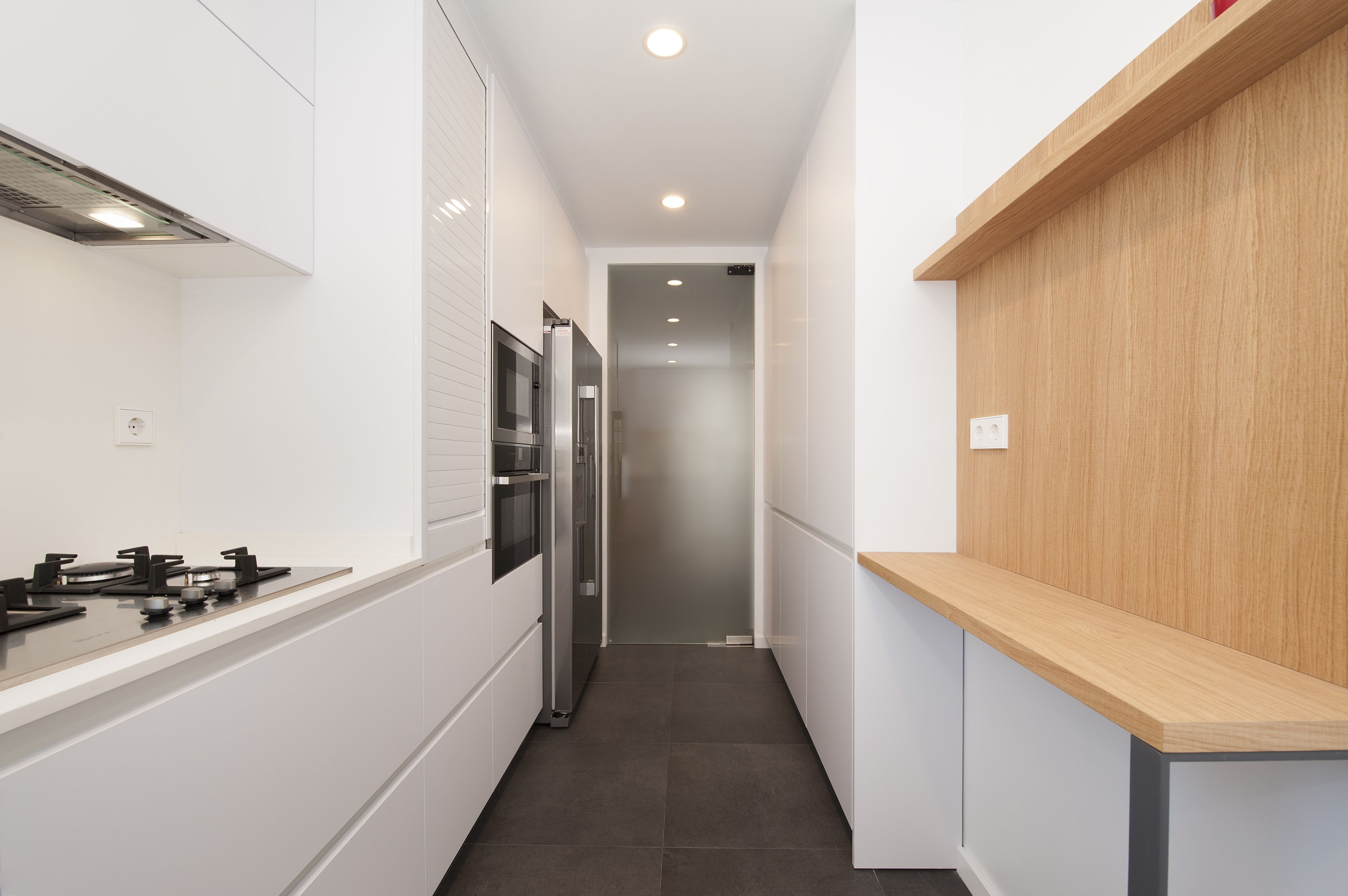 Cocina proyección alargada