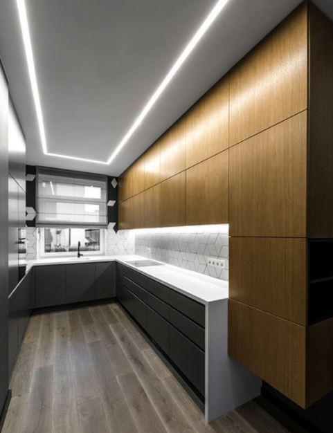 iluminación de una cocina