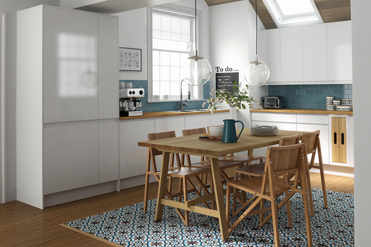 ¿Una cocina blanca sin vida? ¡Dale color!