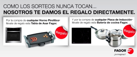 Promoción de hornos pirolíticos y placas de inducción de Fagor