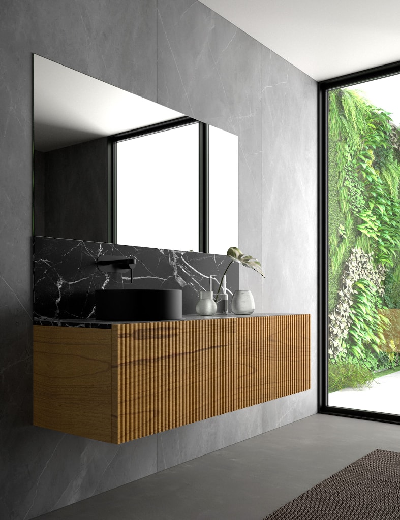 Tendencias baños 2022 con distribución asimétrica