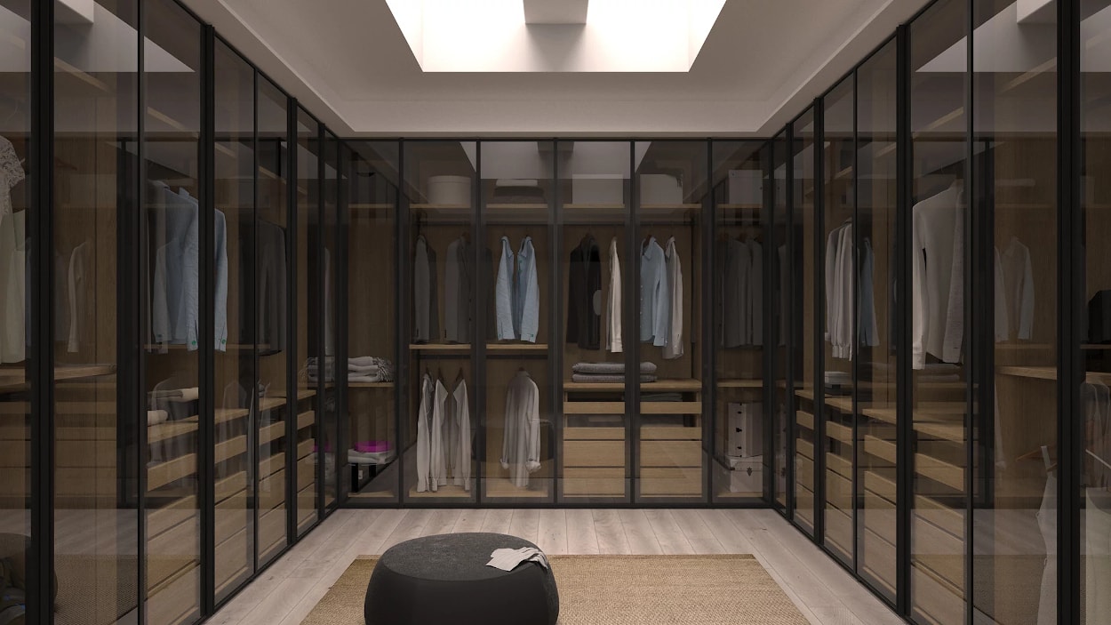 Vestidores y armarios abiertos