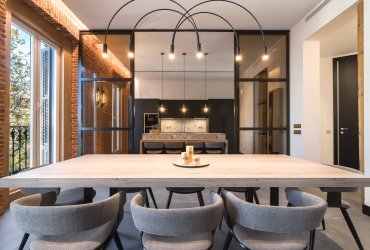 Cocina negra moderna