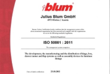   Blum consigue el ISO 50001
