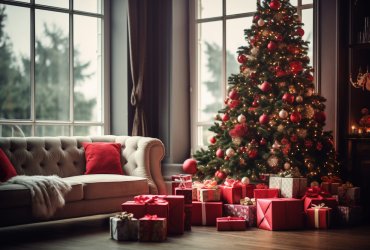 salón de Navidad bonito y elegante