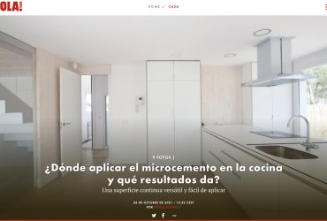 hola.com: ¿Dónde aplicar el microcemento en la cocina y qué resultados da?