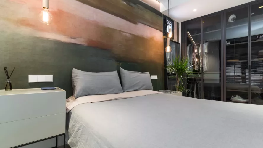 Diseño dormitorio principal, cama emede