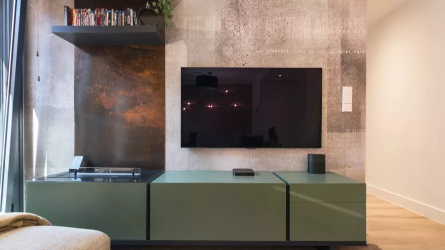 Diseño salón, mueble TV Emede