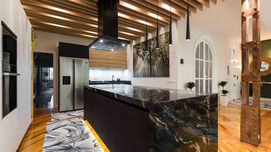 Cocina moderna con isla