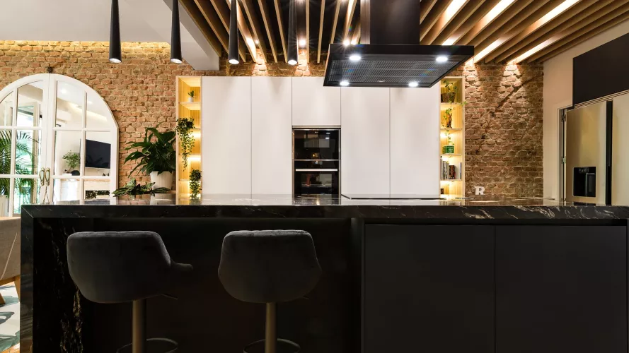 Isla central en cocina Santos 