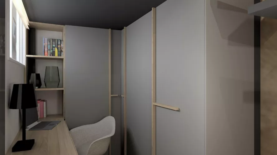 Proyecto decoración dormitorio doble altura