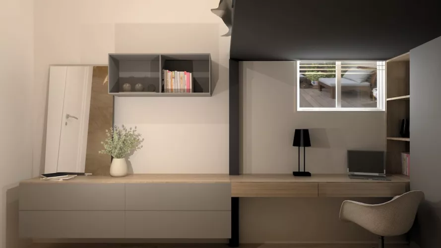 Proyecto decoración dormitorio doble altura