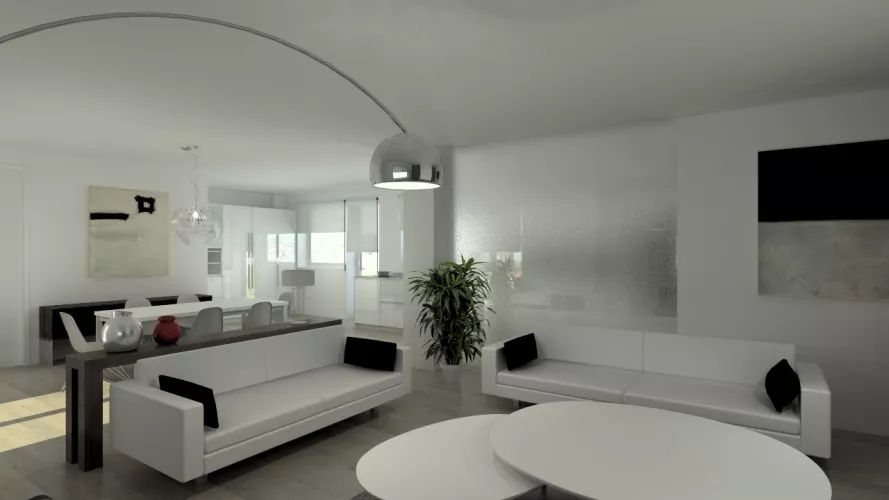 Aravaca | Cocina Santos | Modelo Intra Laca Brillo | Encimera Granito