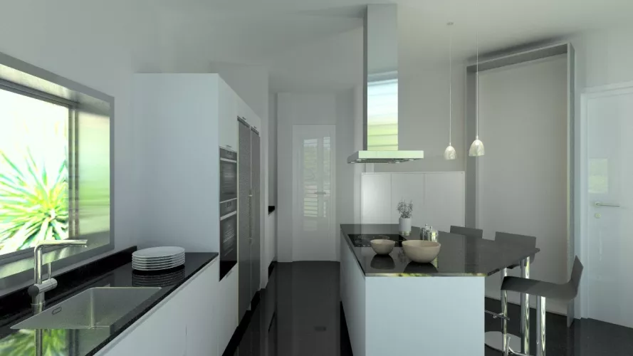 Proyecto en Aravaca | Cocina Santos LINE Blanco con Encimera de Granito