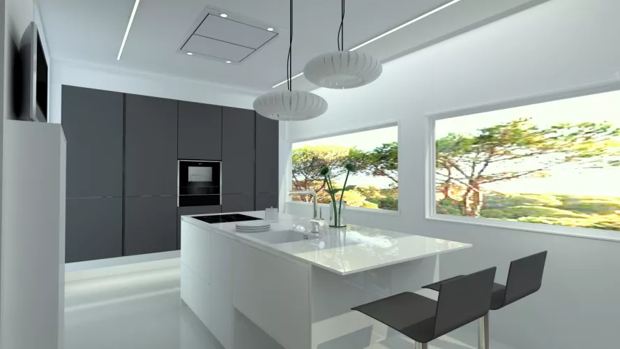 La tendencia de las cocinas blancas y grises