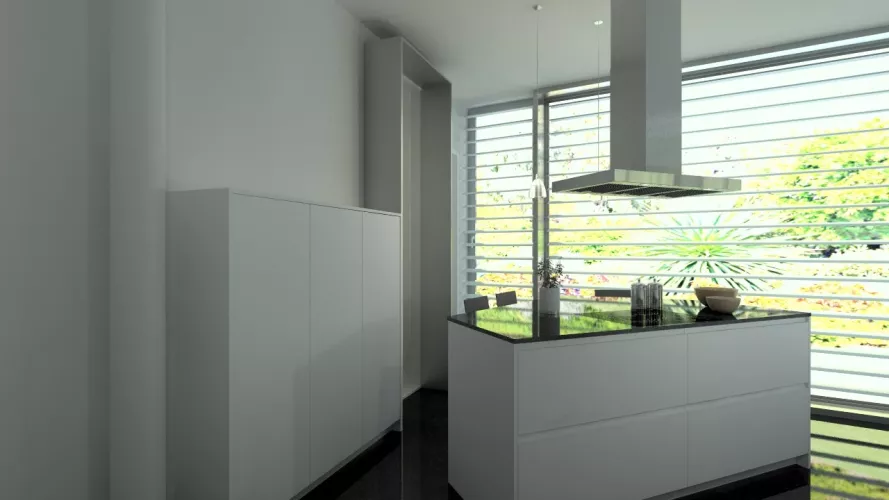 Proyecto en Aravaca | Cocina Santos LINE Blanco con Encimera de Granito