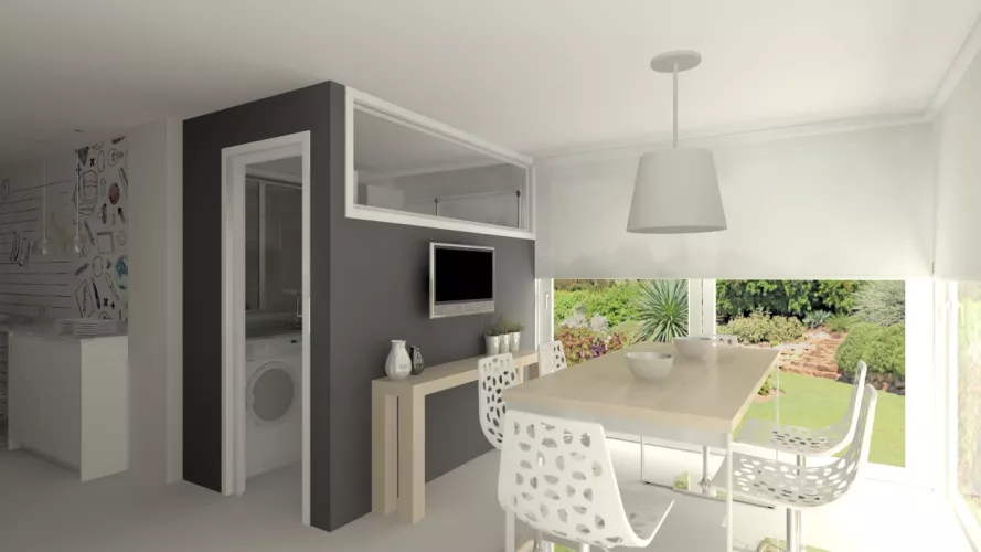 Aravaca | Cocina Santos | Modelo Line L Blanco Seda | Encimera Silestone Blanco