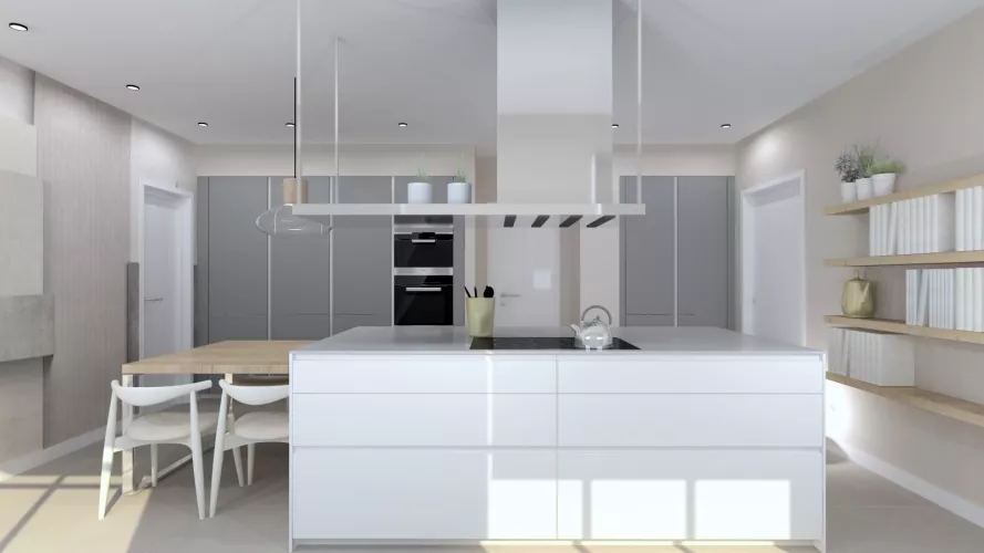 Cocina Santos Blanco Innsbruck y Gris Visón Seda