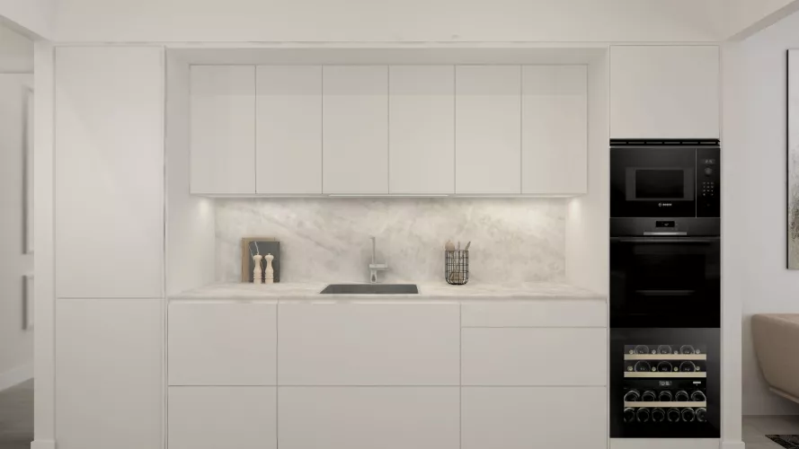 Cocina Santos blanca