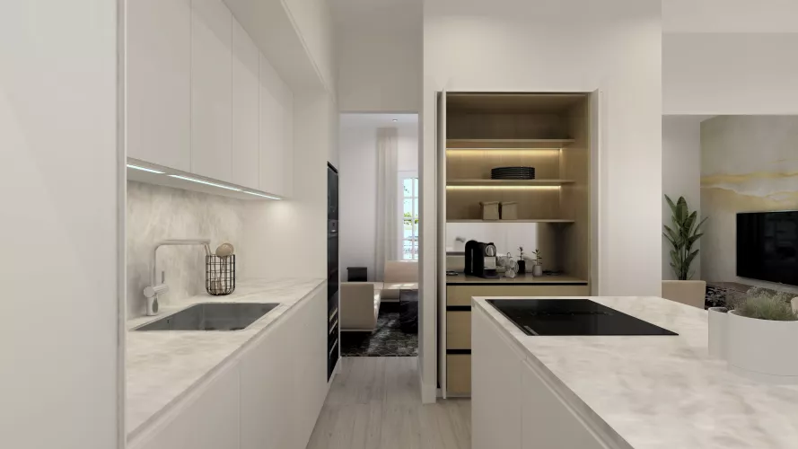 Cocina Santos abierta al salón