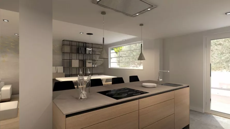 Cocina Santos Cashmere con Isla