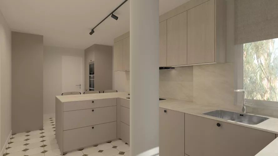 Una cocina actual donde diseño y calma van de la mano