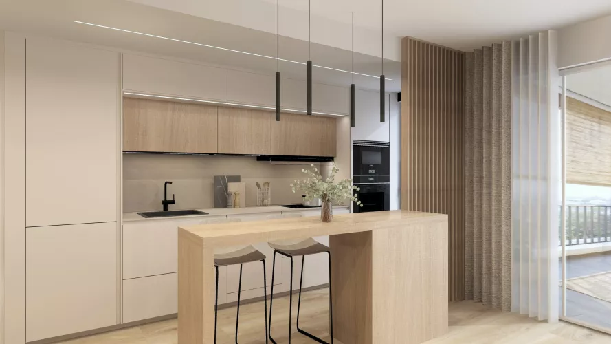 Cocina abierta al salón