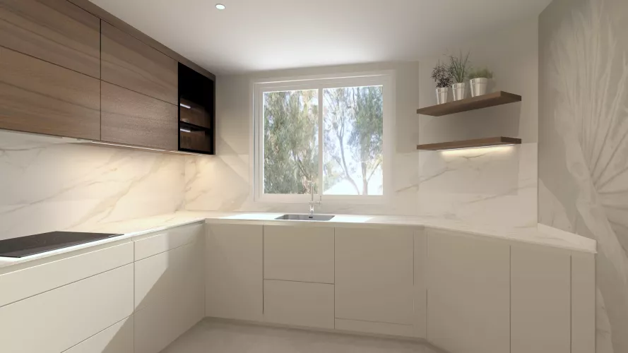 Cocinas modernas con comedor integrado