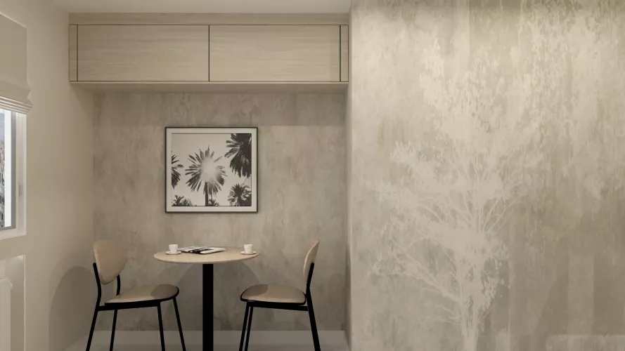 Cocina lineal, diseñada para maximizar funcionalidad y calidez en espacios reducidos