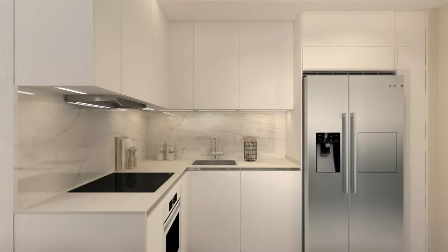 Cocina natural con conexión al salón