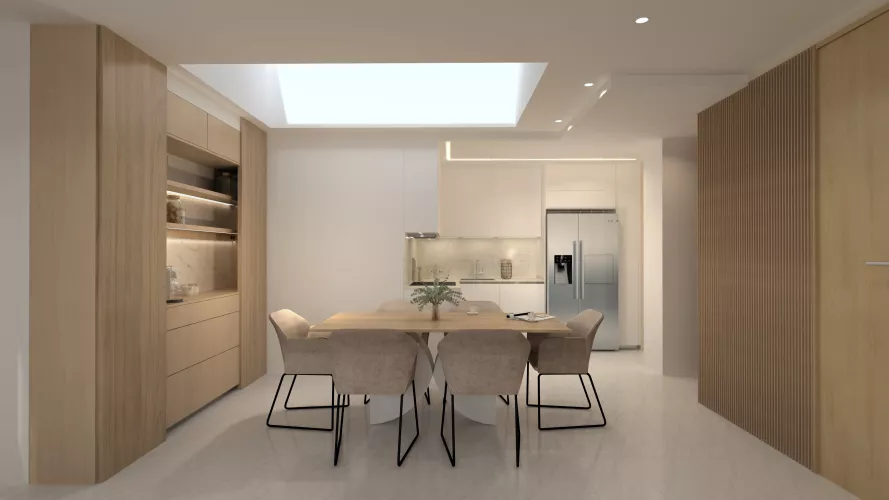 Diseño 3D de cocinas con conexión al salón